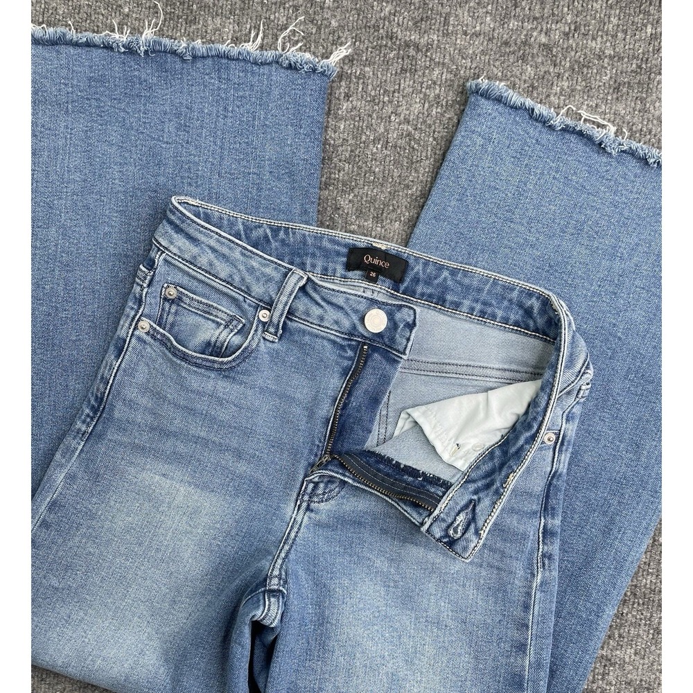 Quince Light Blue Flare Jeans